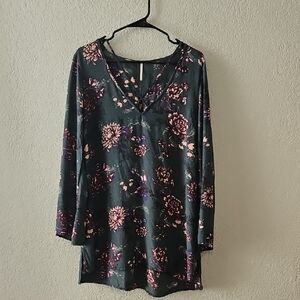 Free People Floral Tunic Top